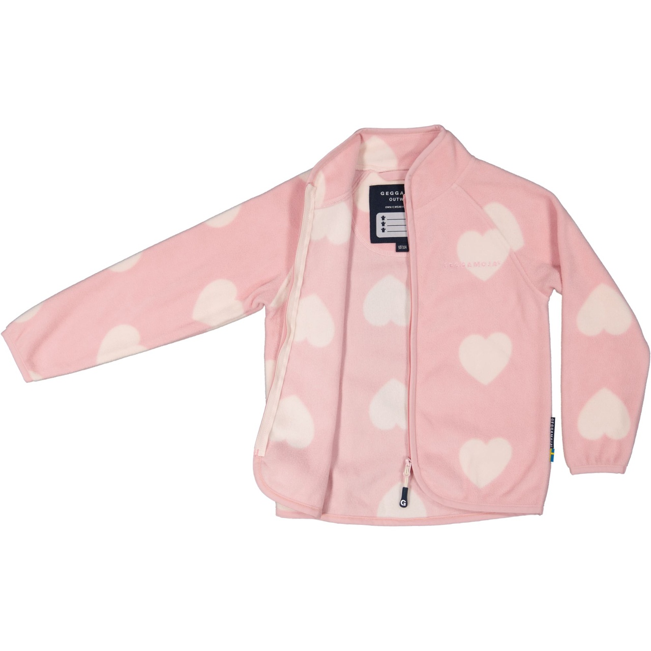 Single fleece set Pink Heart 110/116