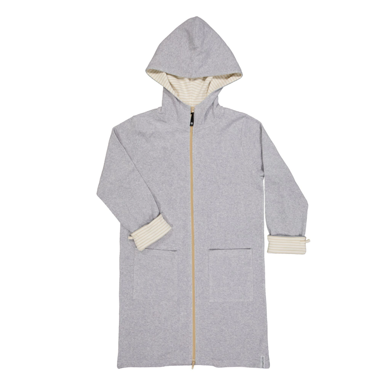 Bathrobe female Classic Grey/beige-offw  L