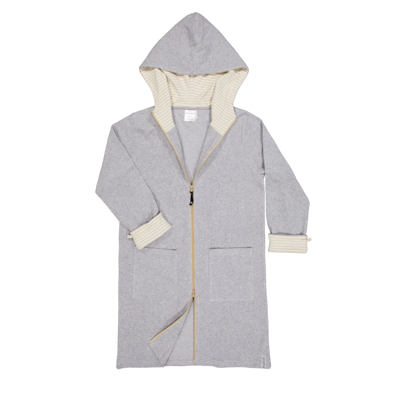 Bathrobe female Classic Grey/beige-offw  L