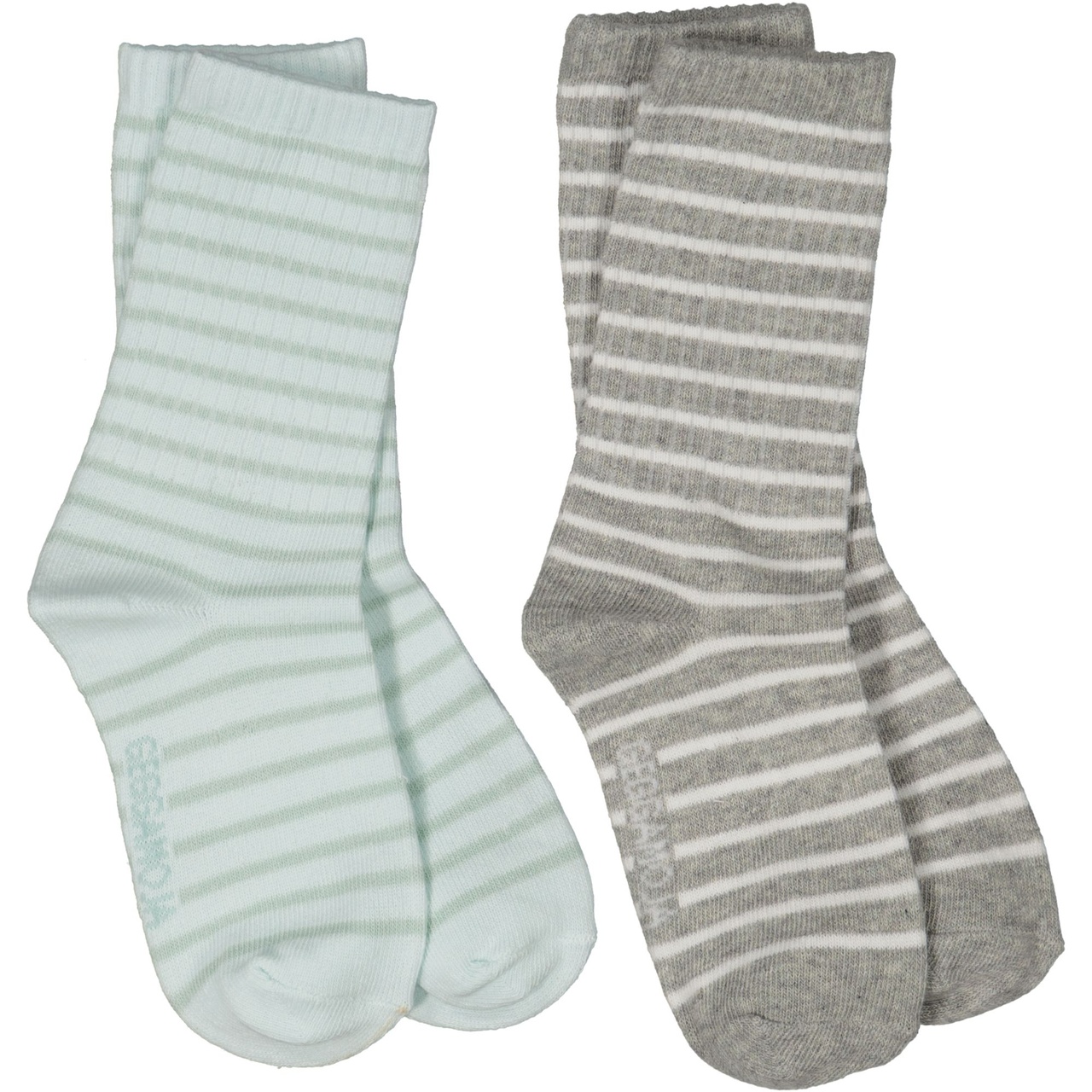 Socks 2-pack Grey/green 28-30