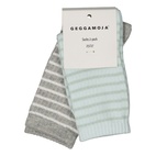 Socks 2-pack Grey/green 19-21