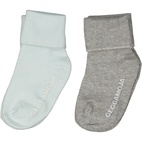 Baby socks 2-pack Grey/green 10-12