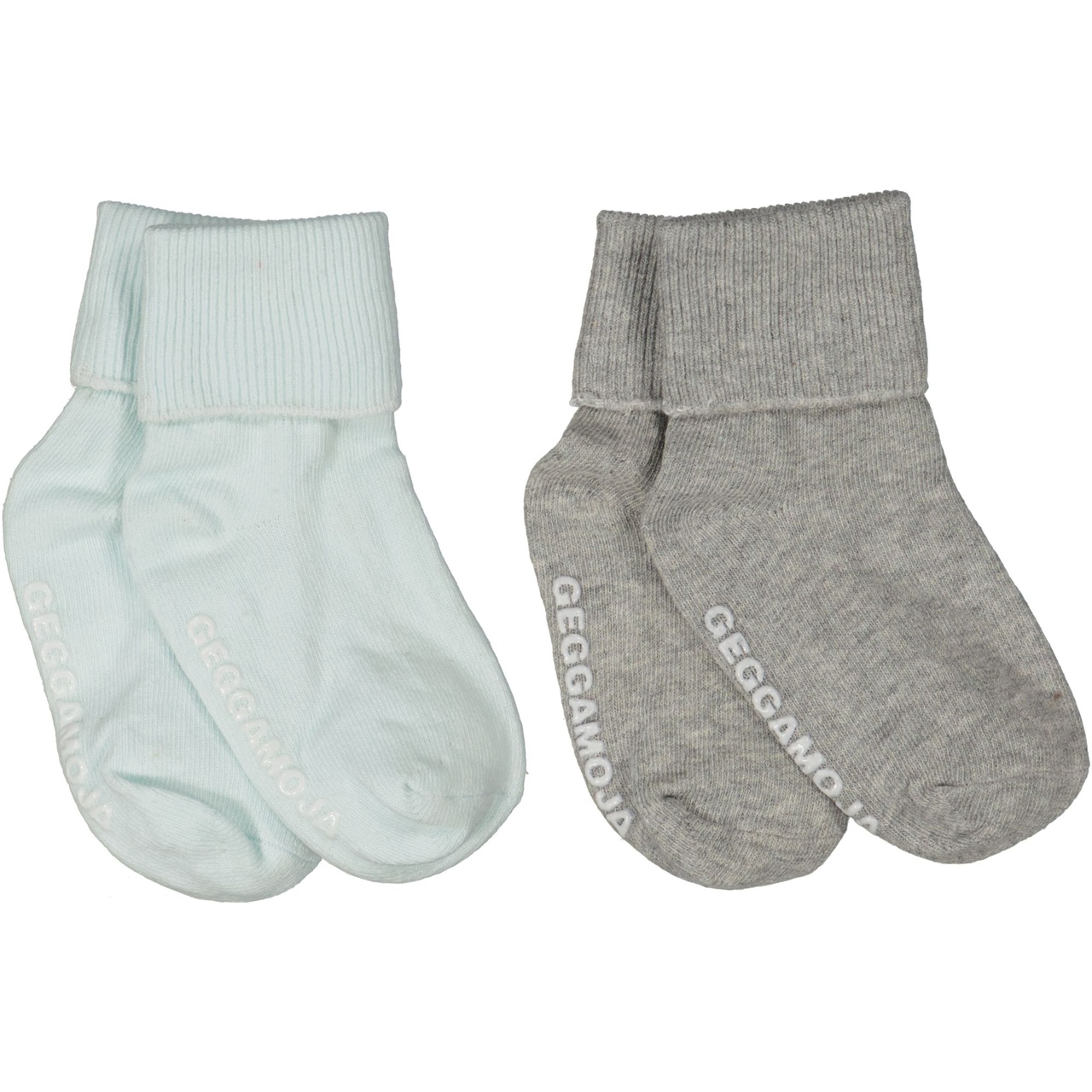 Babysocken Zwei-Pack Grau/Grün 10-12