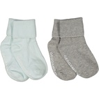 Babysocken Zwei-Pack Grau/Grün