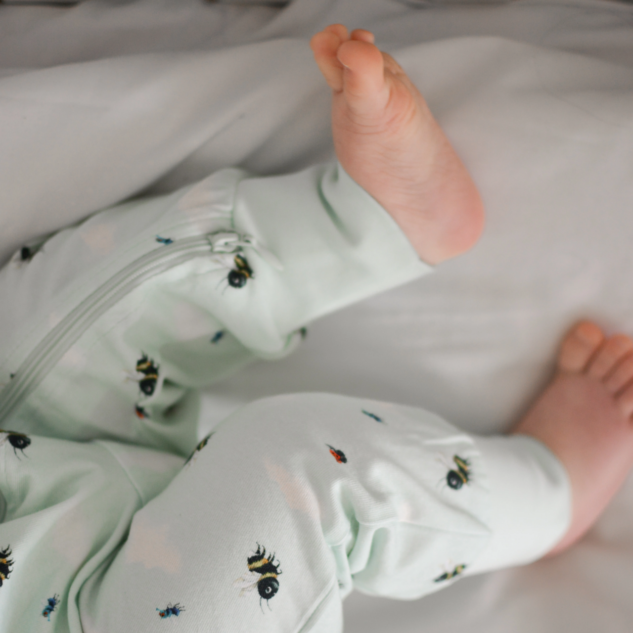 Humlan Djoj two-way zip pyjamas Mint sky  62/68