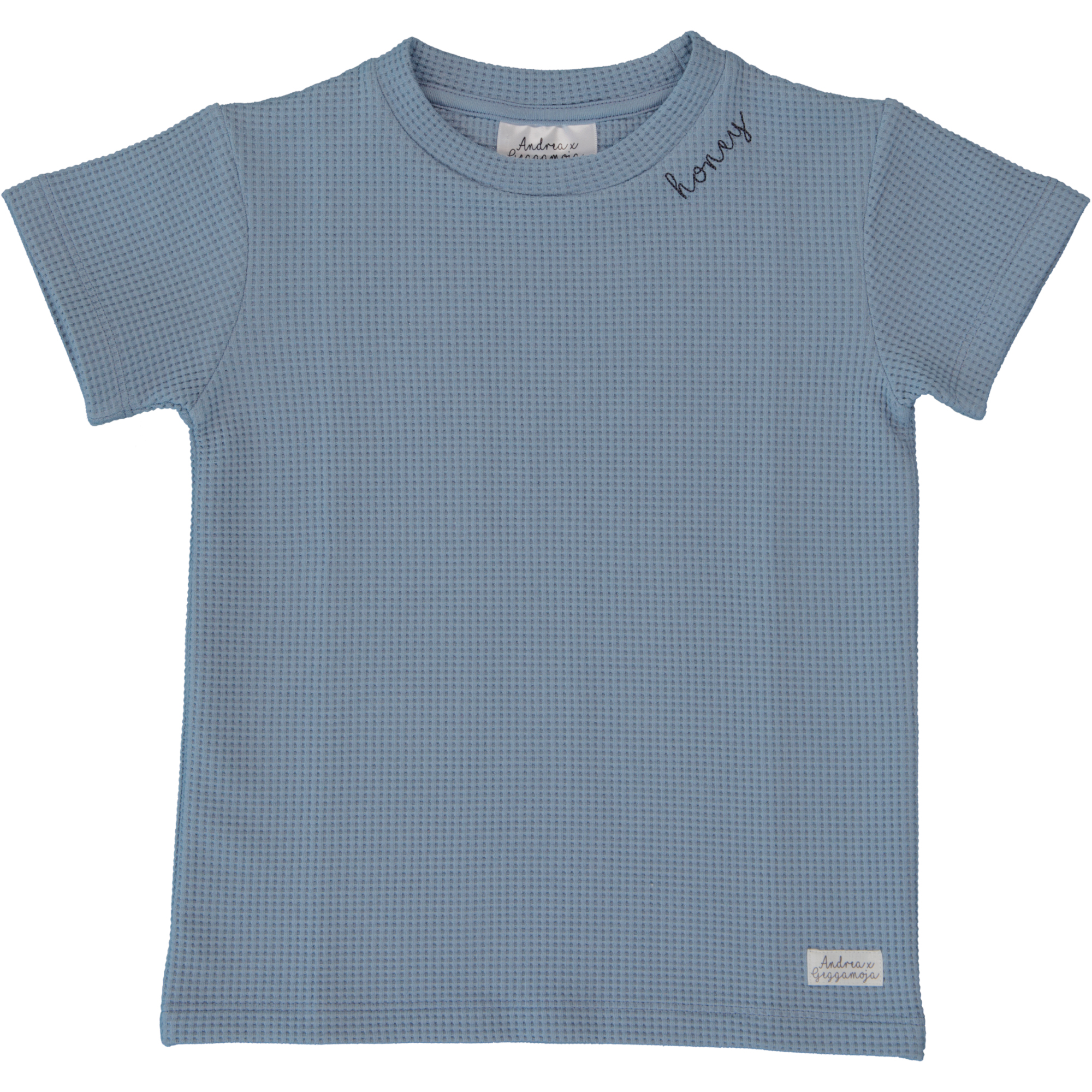 T-shirt Waffle Dusty Blue