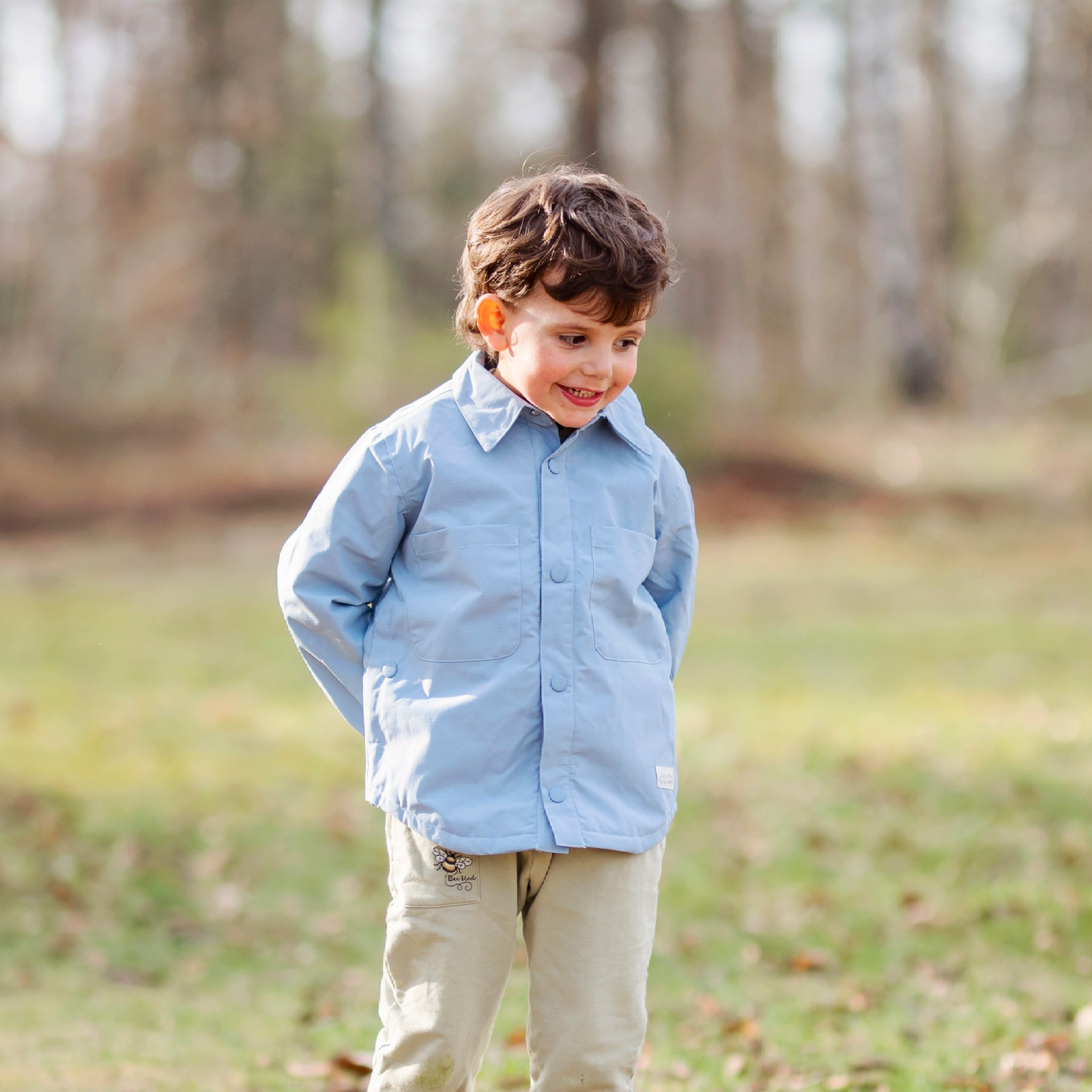 Vindjacka skjortmodell Dusty Blue