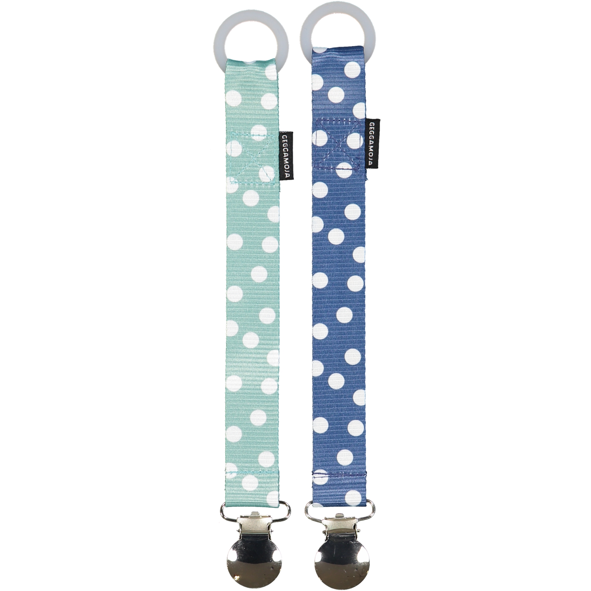 Pacifier holder 2-pack Navy dot One Size