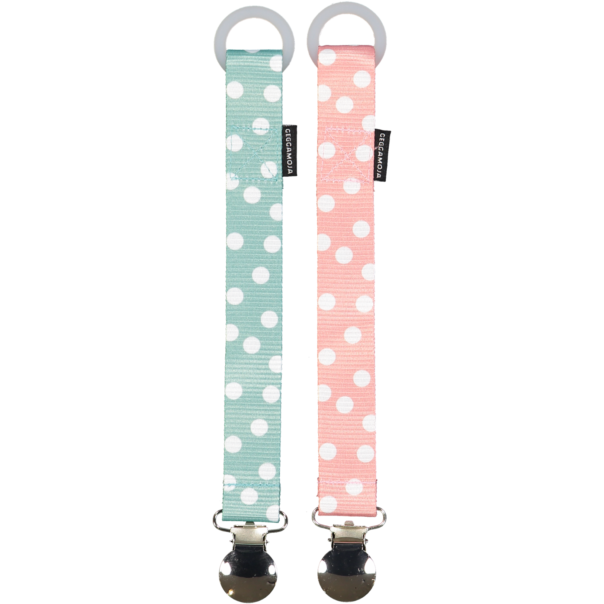 Napphållare 2-pack Rosa/mint prickar