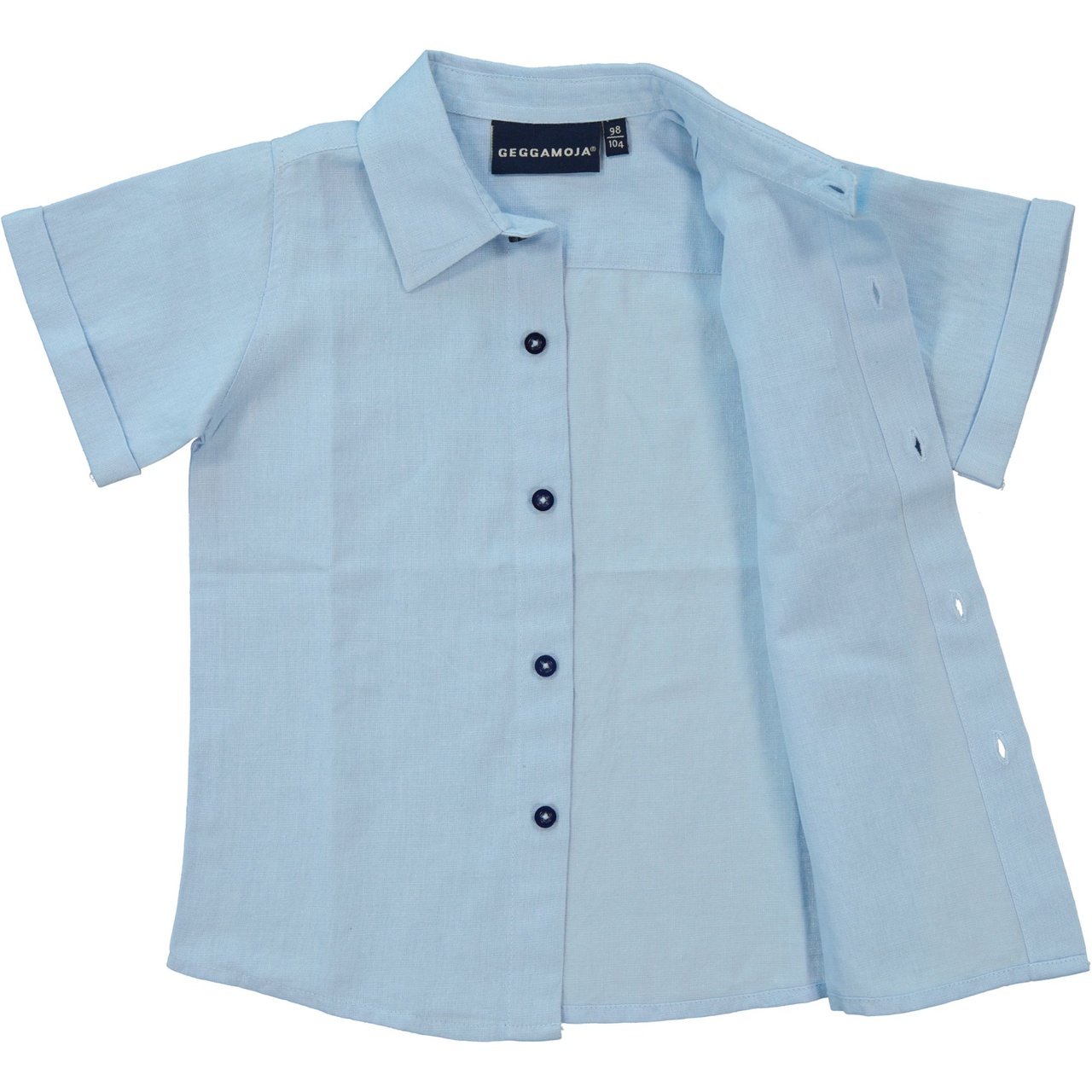 Linnen Shirt S.S Light blue 146/152