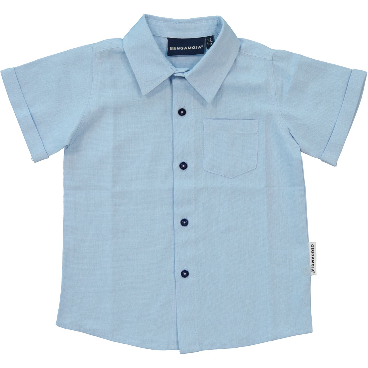 Linnen Shirt S.S Light blue 74/80