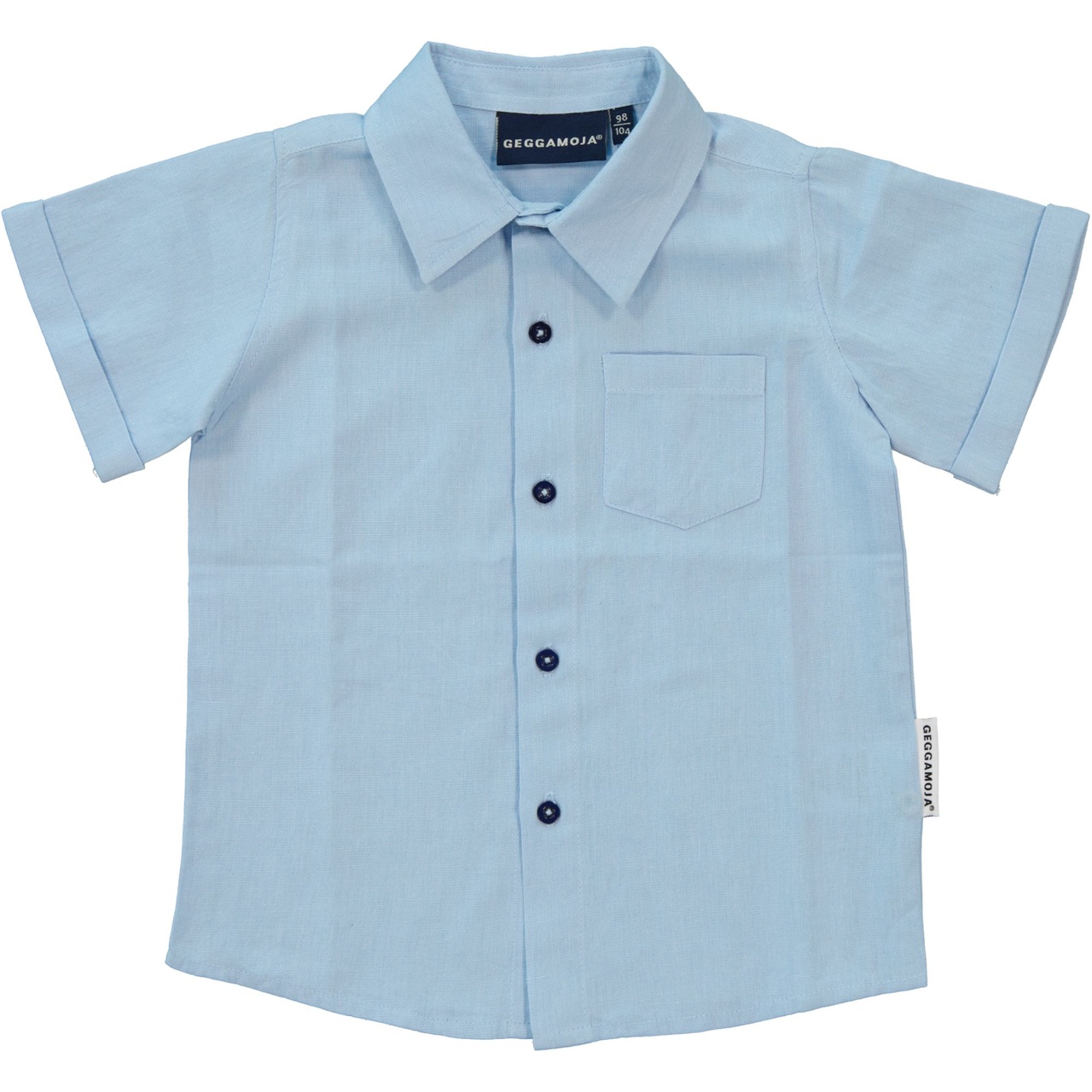 Linnen Shirt S.S Light blue 98/104