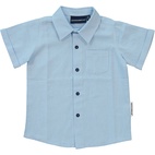 Linnen Shirt S.S Light blue 98/104