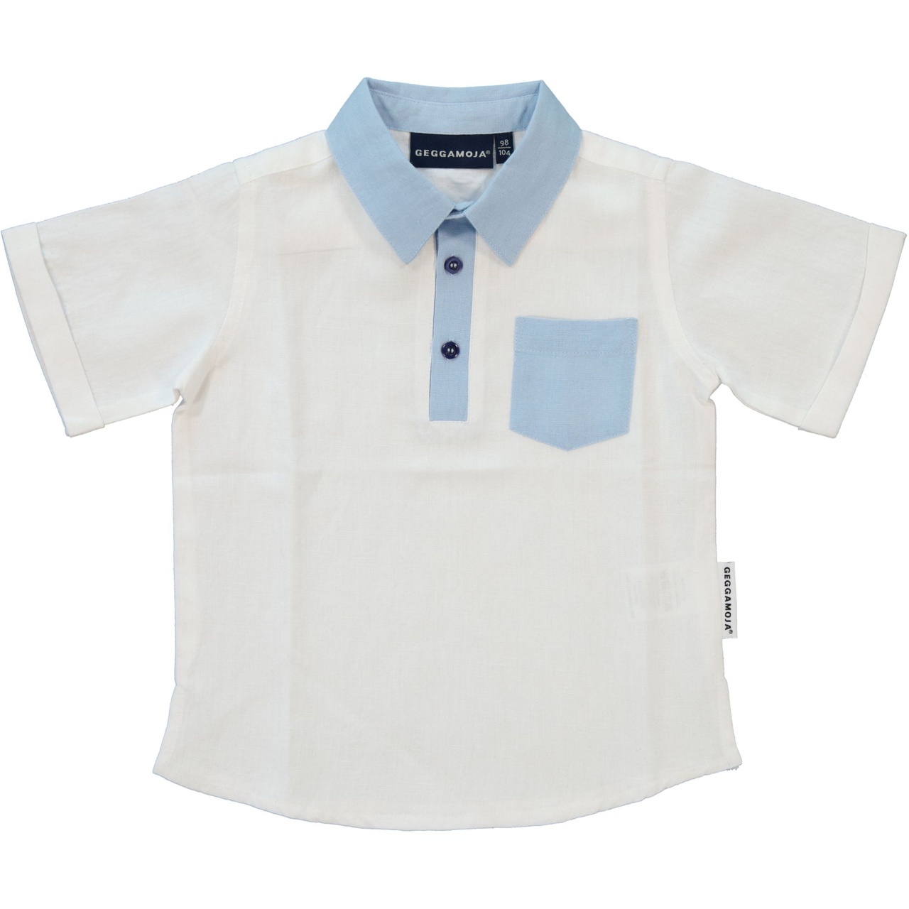 Linnen Shirt S.S White 110/116