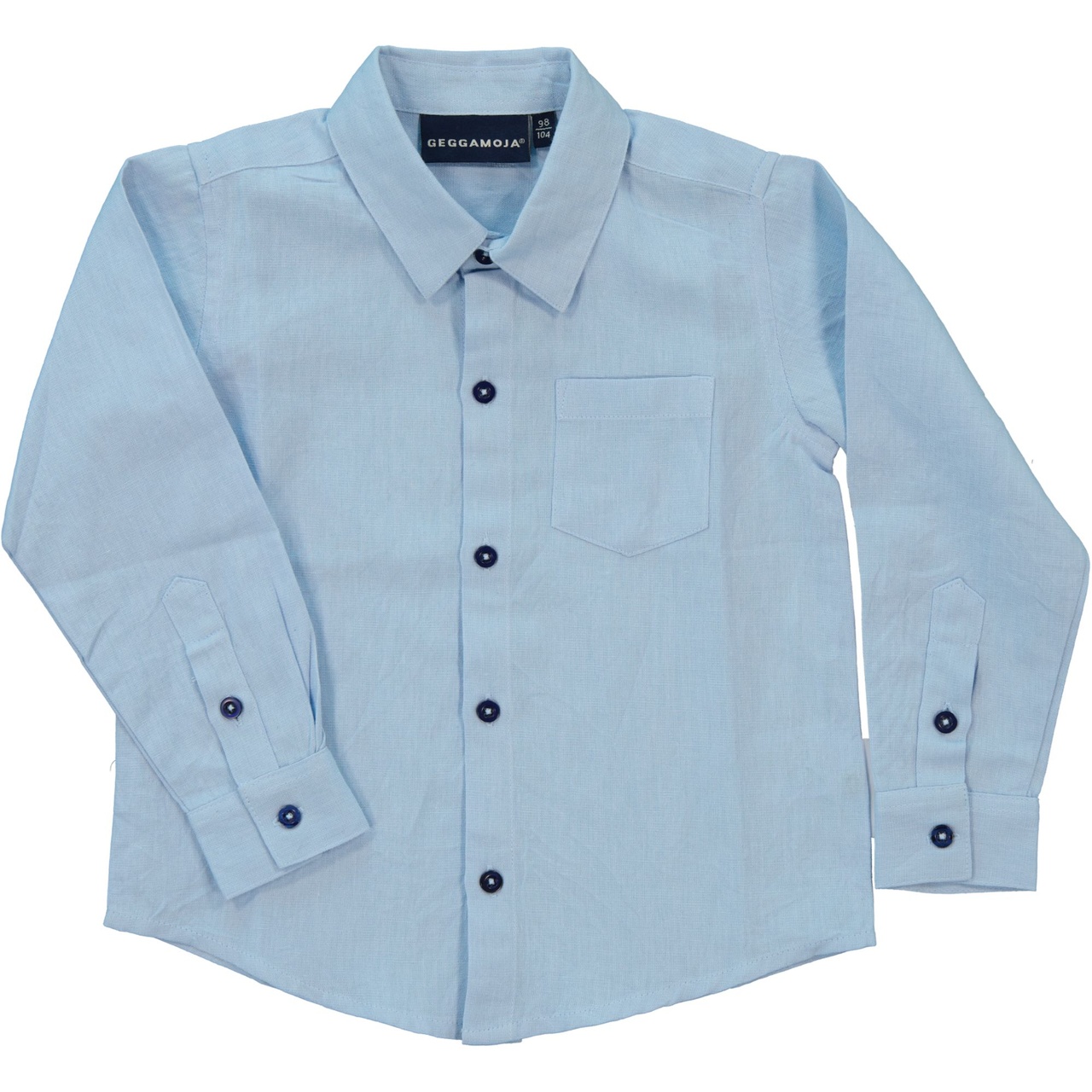 Linnen shirt L.S Light blue 98/104