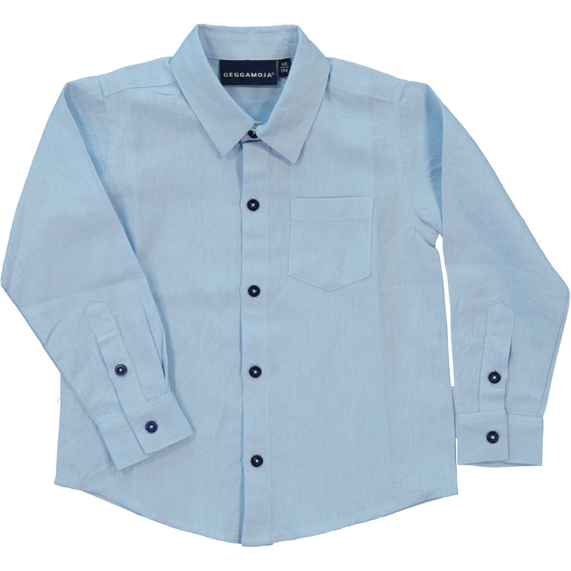 Linnen shirt L.S Light blue