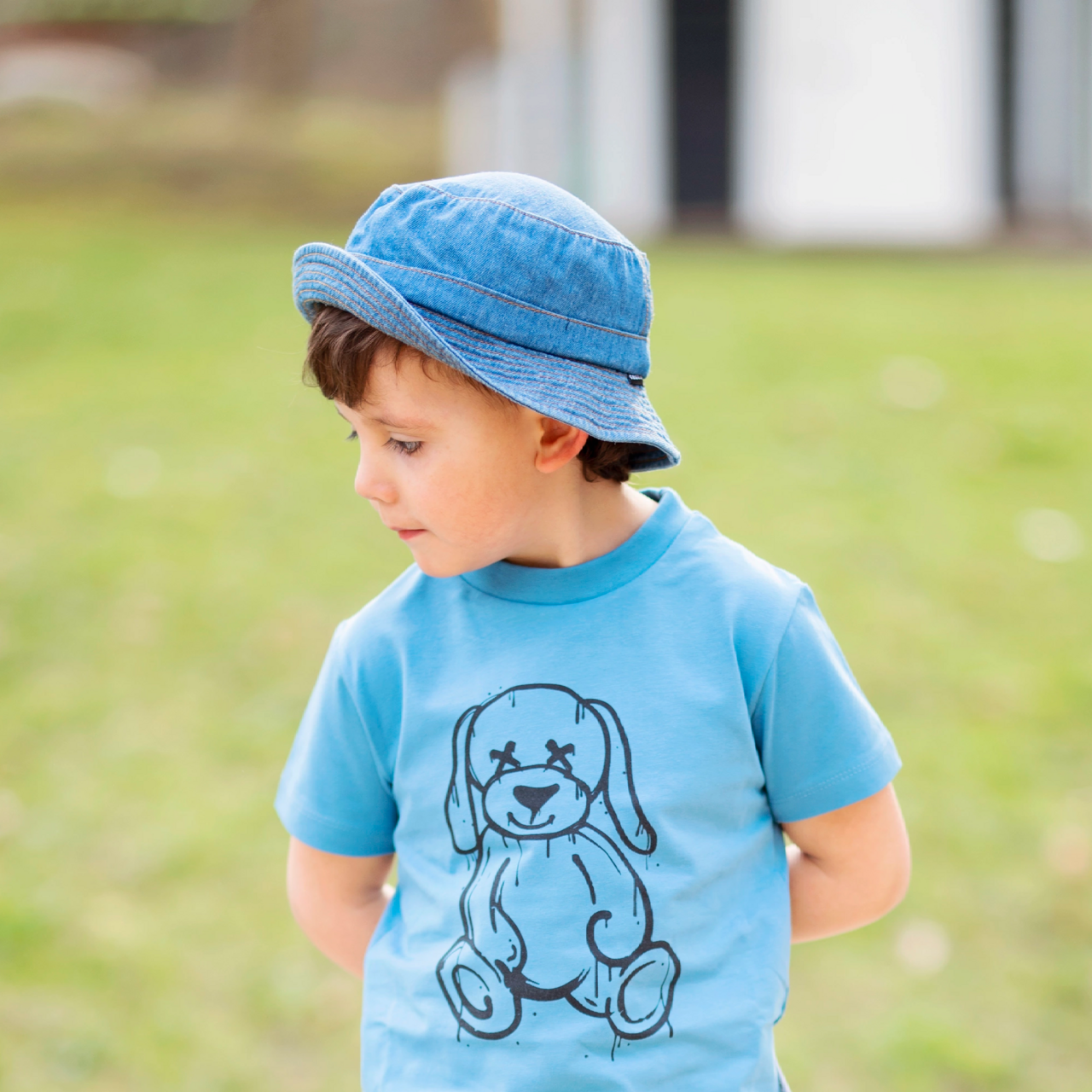 Bucket hat Denim blue 10m-2Y