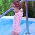 UV Swim suit L.S Pink Leo  74/80