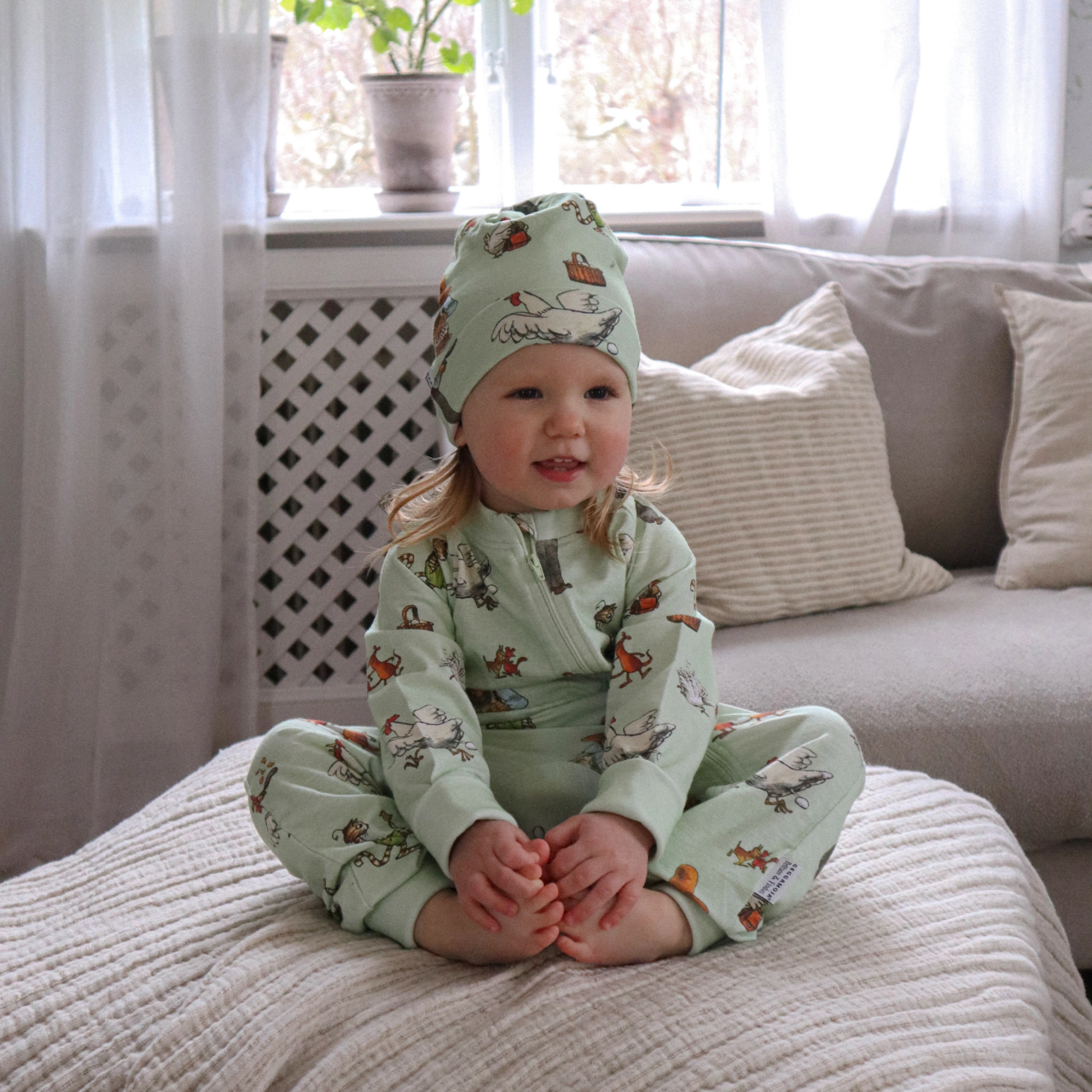 Pidžaama Onesie zip Pettson ja Findus Light Roheline 98/104