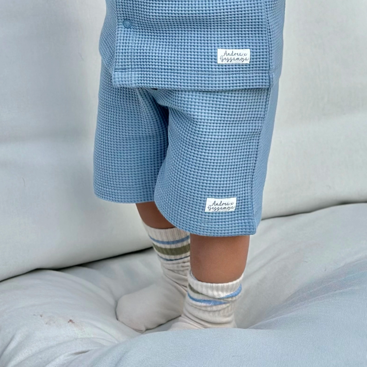 Shorts Waffle Dusty Blue 122/128