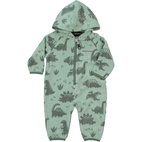 Single fleece overall Dino green  50/56