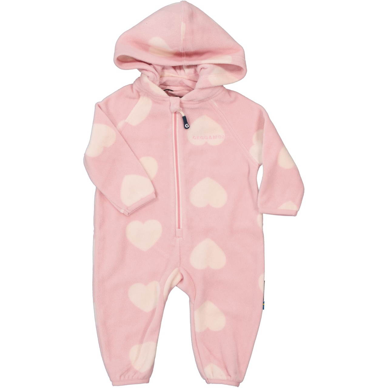 Single fleece overall Pink Heart 86/92