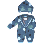 Fleece overall Multi dots blue 62/68