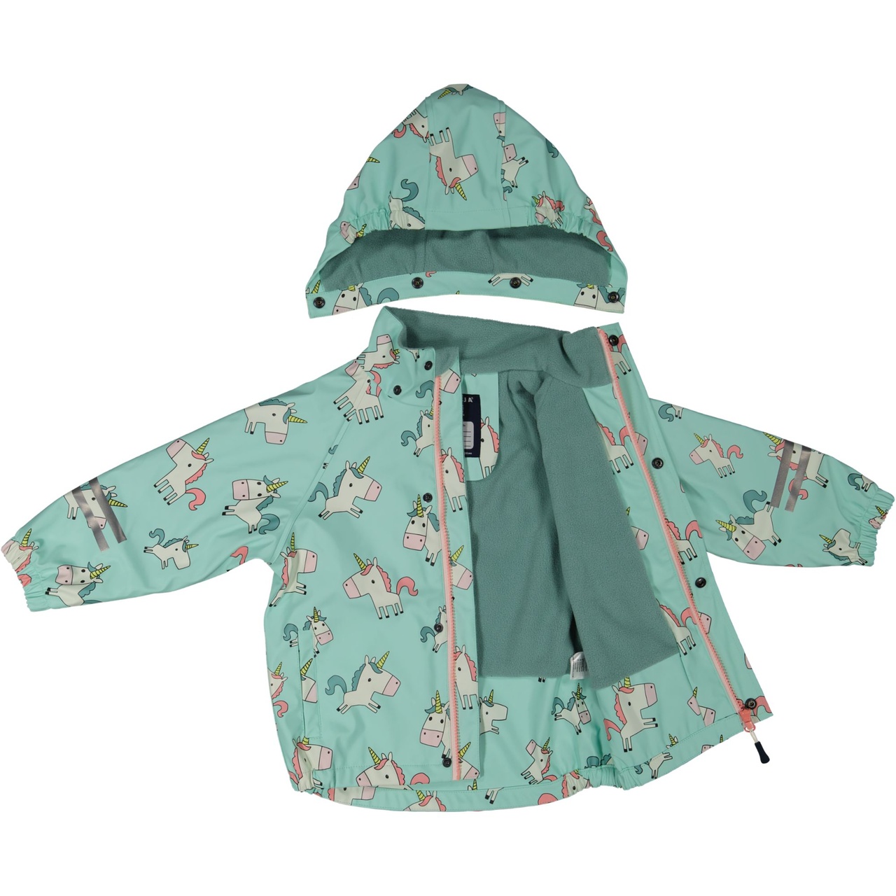 Vuorelliset sadevaatteet Unicorn Mint 86/92