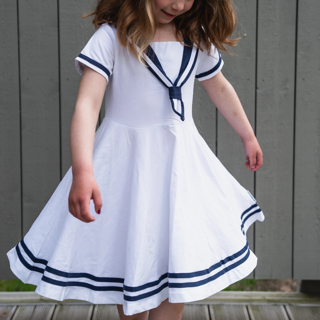 Sailor dress White 110/116