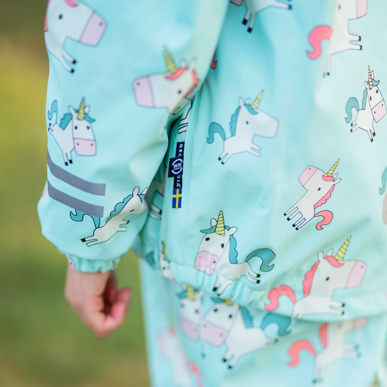 Rain set fleece Unicorn mint