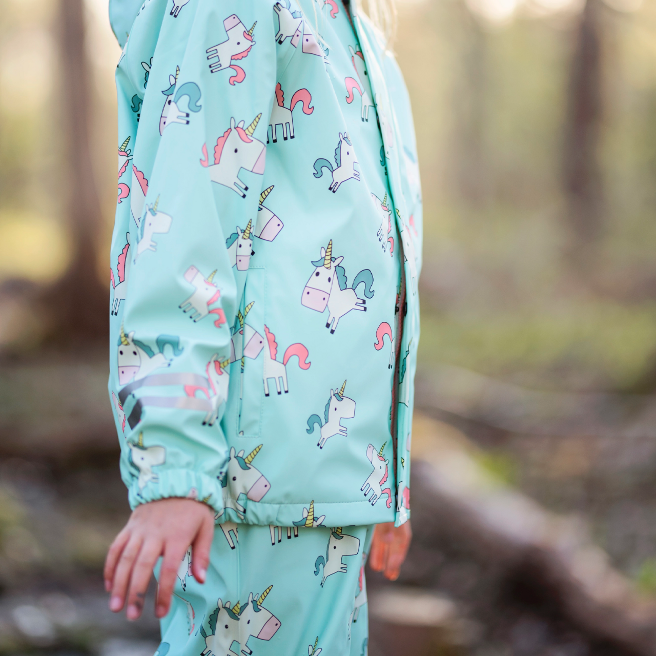 Rain set fleece Unicorn mint