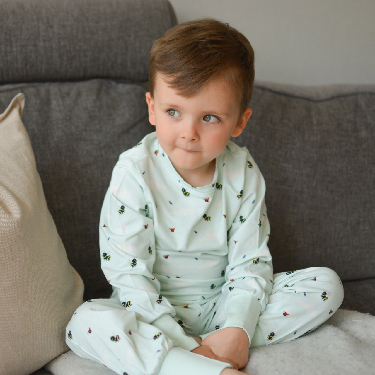 Humlan Djojj two piece pyjamas Mint sky  98/104