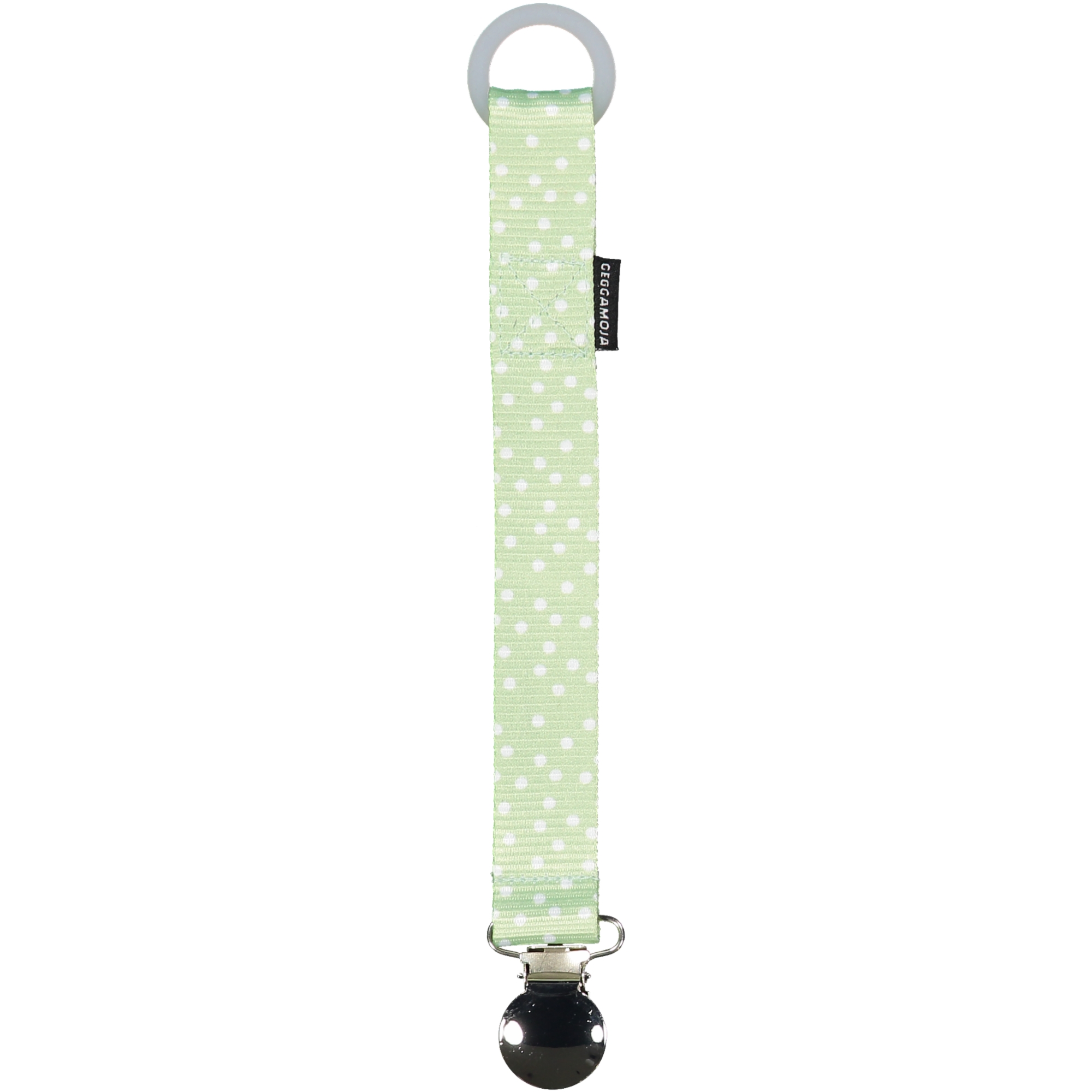 Pacifier Holder Mint/white dot