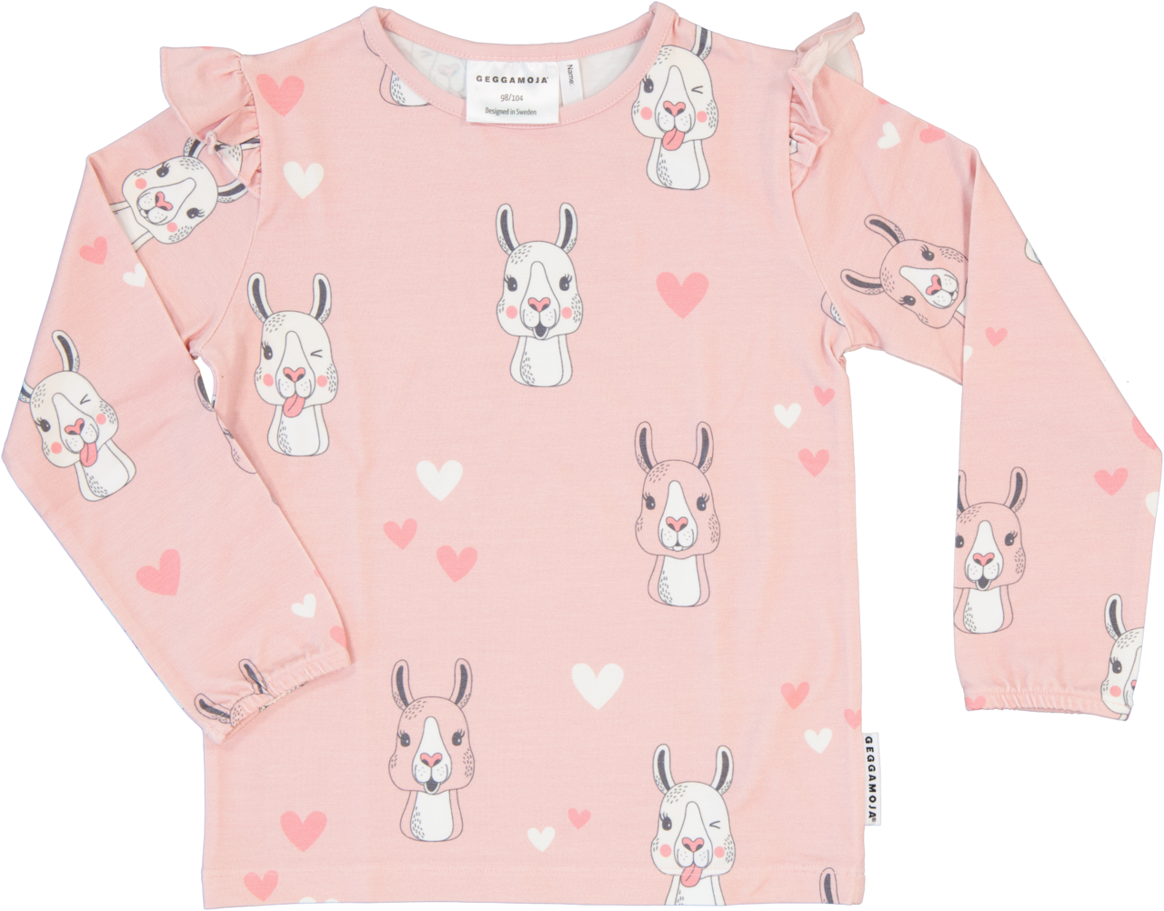 Bamboo fllounce sweater L.S Pink lama 134/140