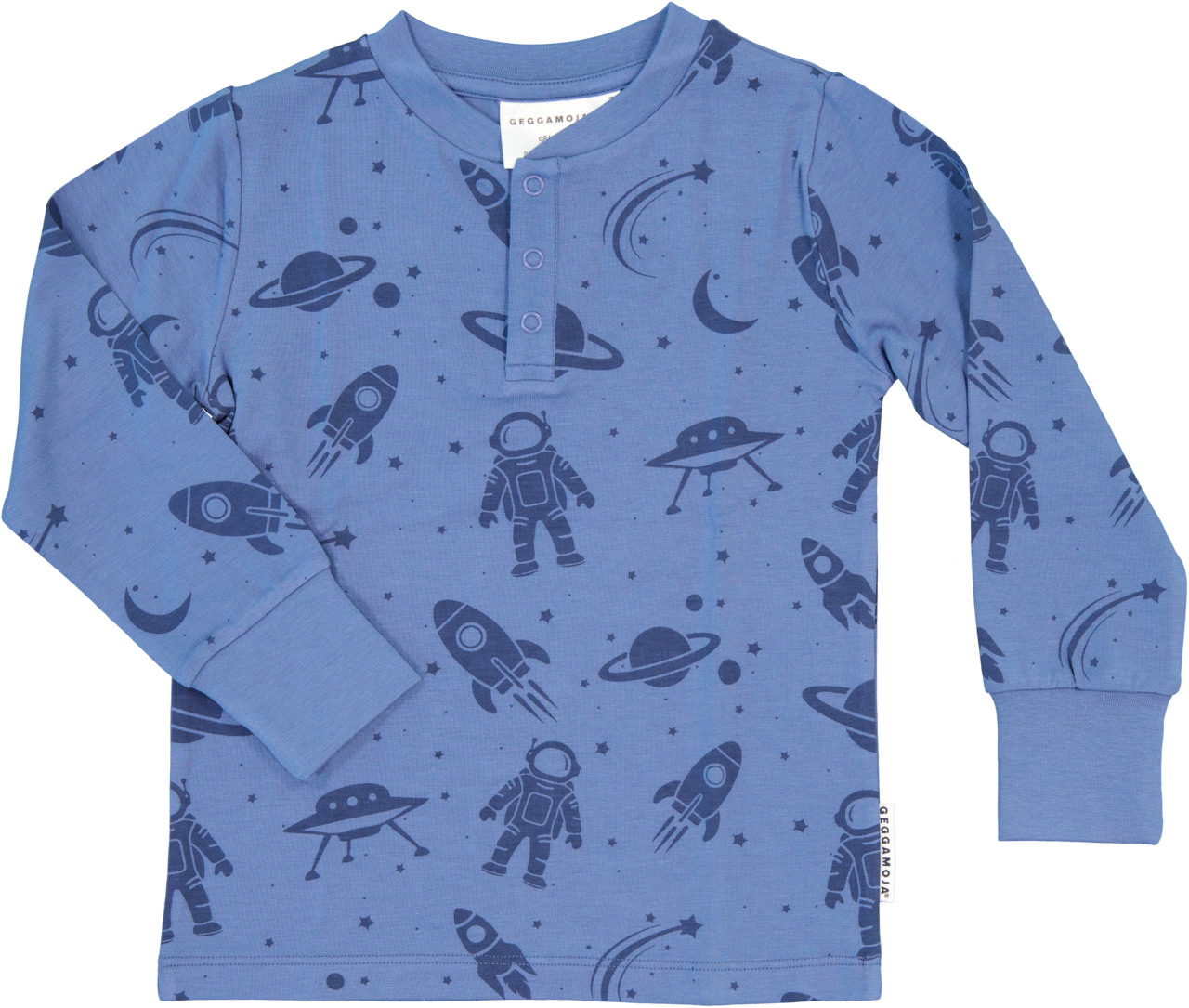 Opa-Shirt Bambus Blauer Astronaut 122/128
