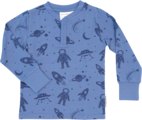 Opa-Shirt Bambus Blauer Astronaut 122/128