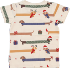 Bamboo T-shirt Santa dogs
