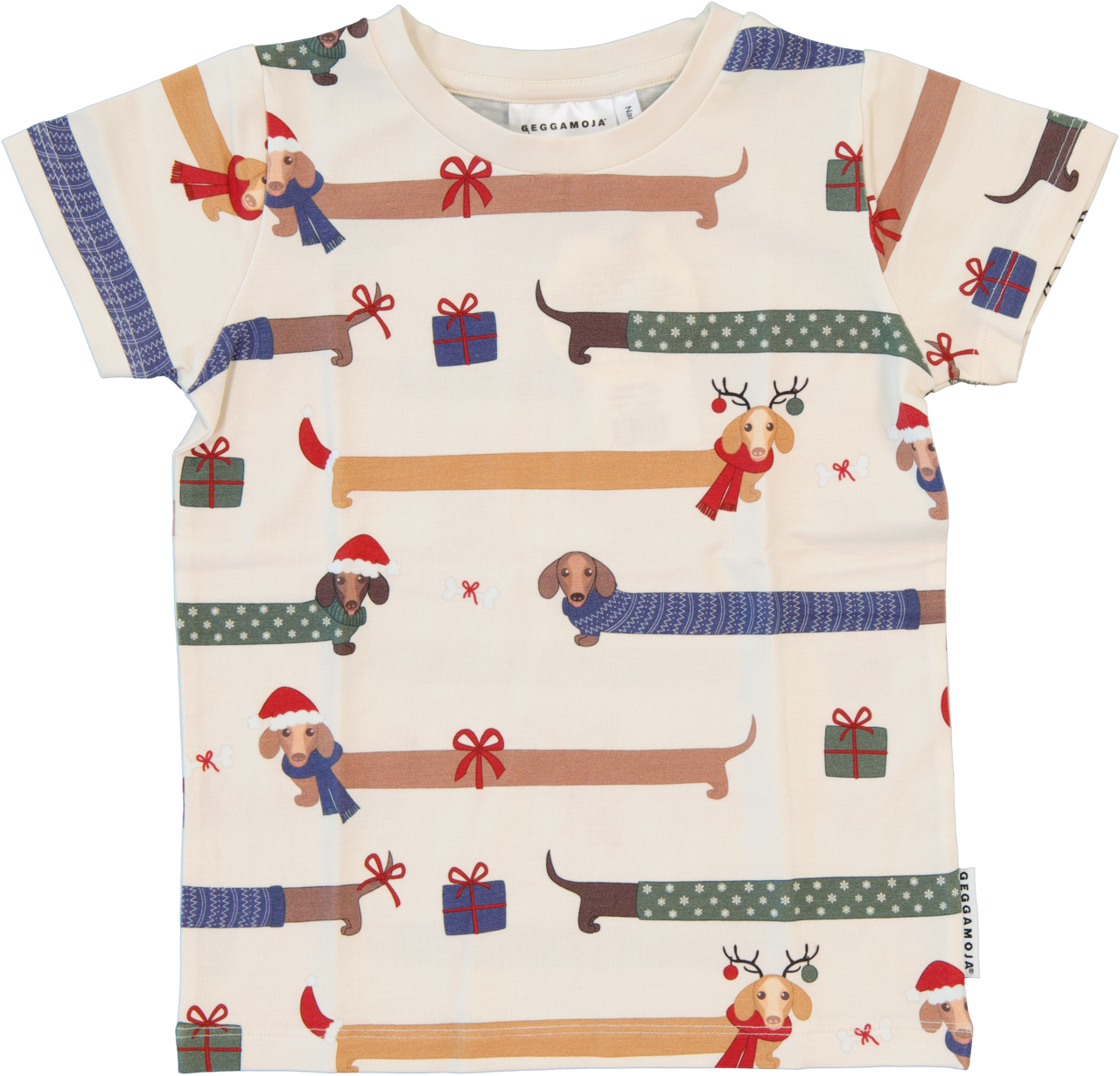 Bamboo T-shirt Santa dogs