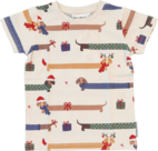 Bamboo T-shirt Santa dogs