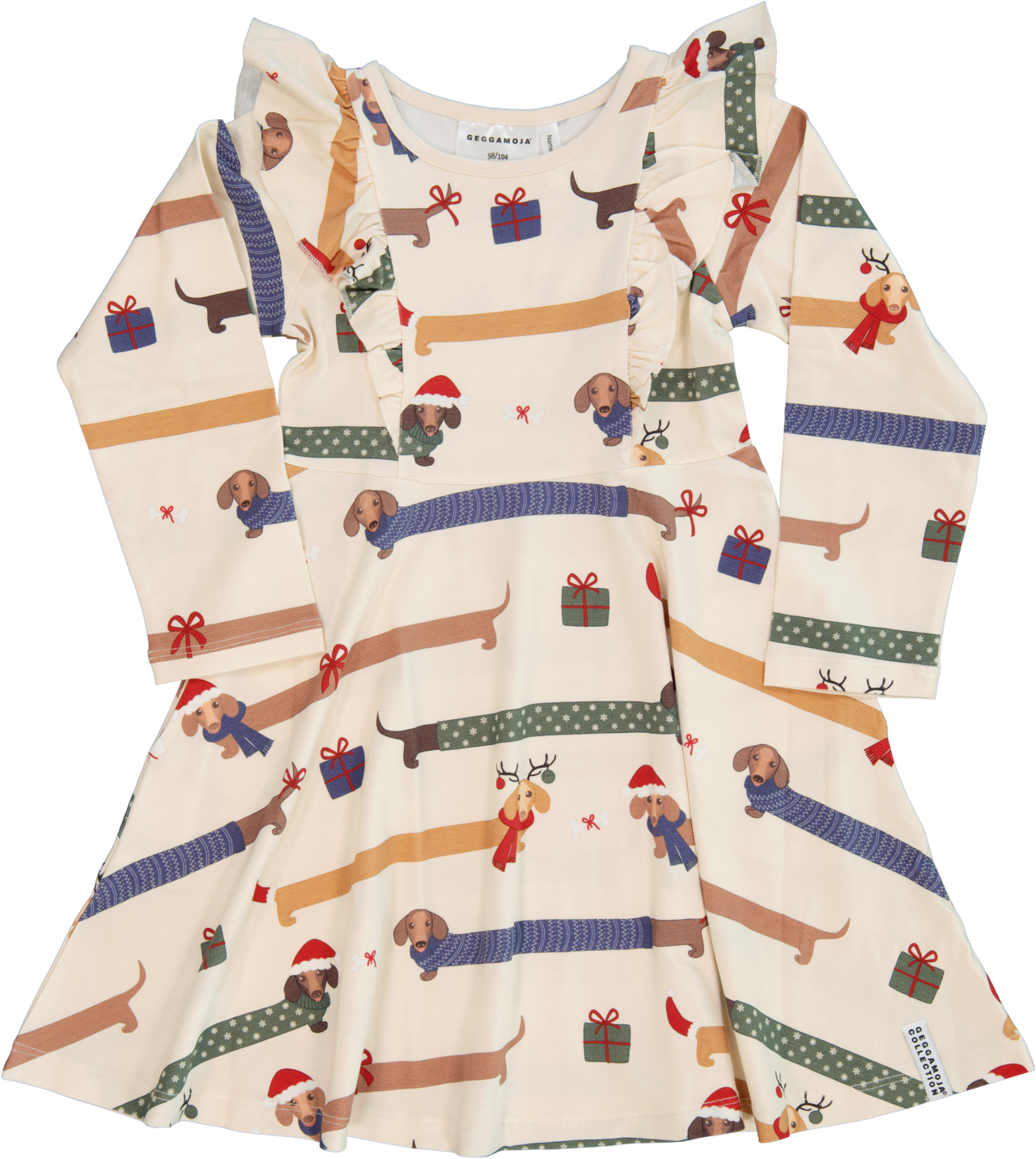 Kleid Bambus Dackel 122/128