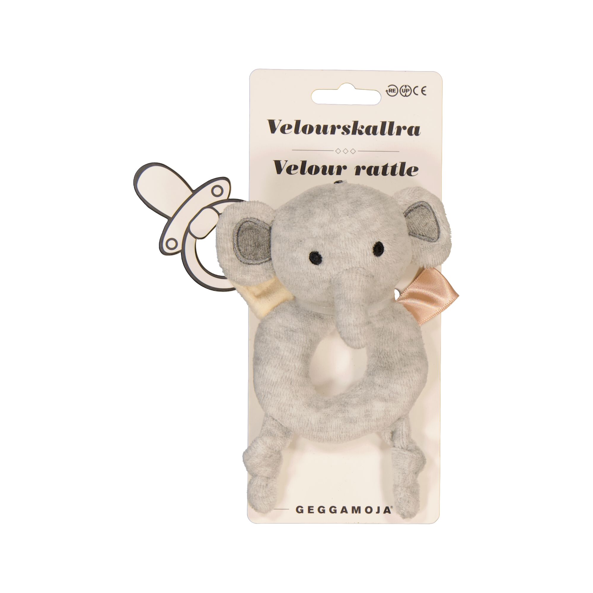 Skallra ring grå elefant