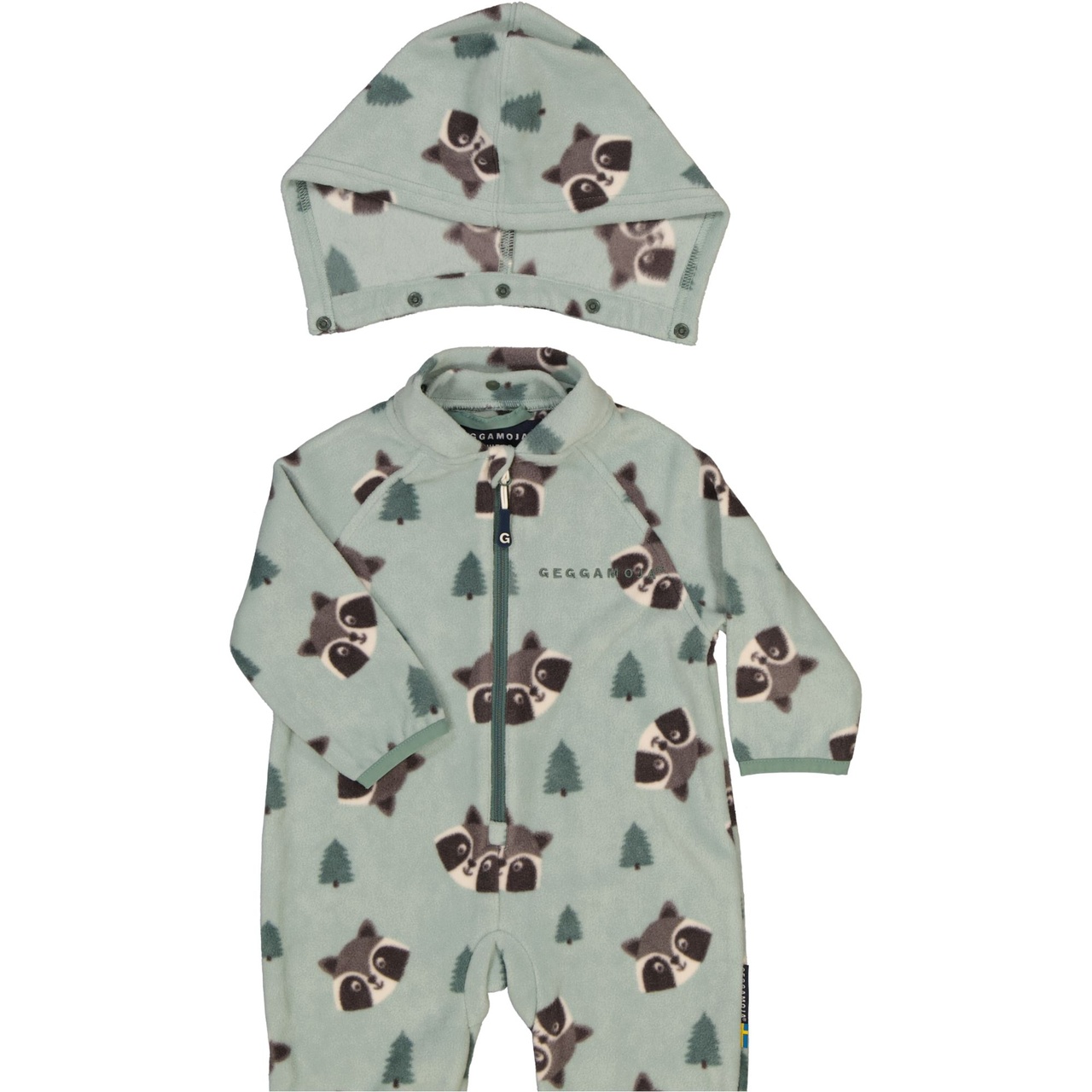 Fleece overall Green Racoon