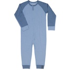 Unterwäsche Overall Merinowolle Blau