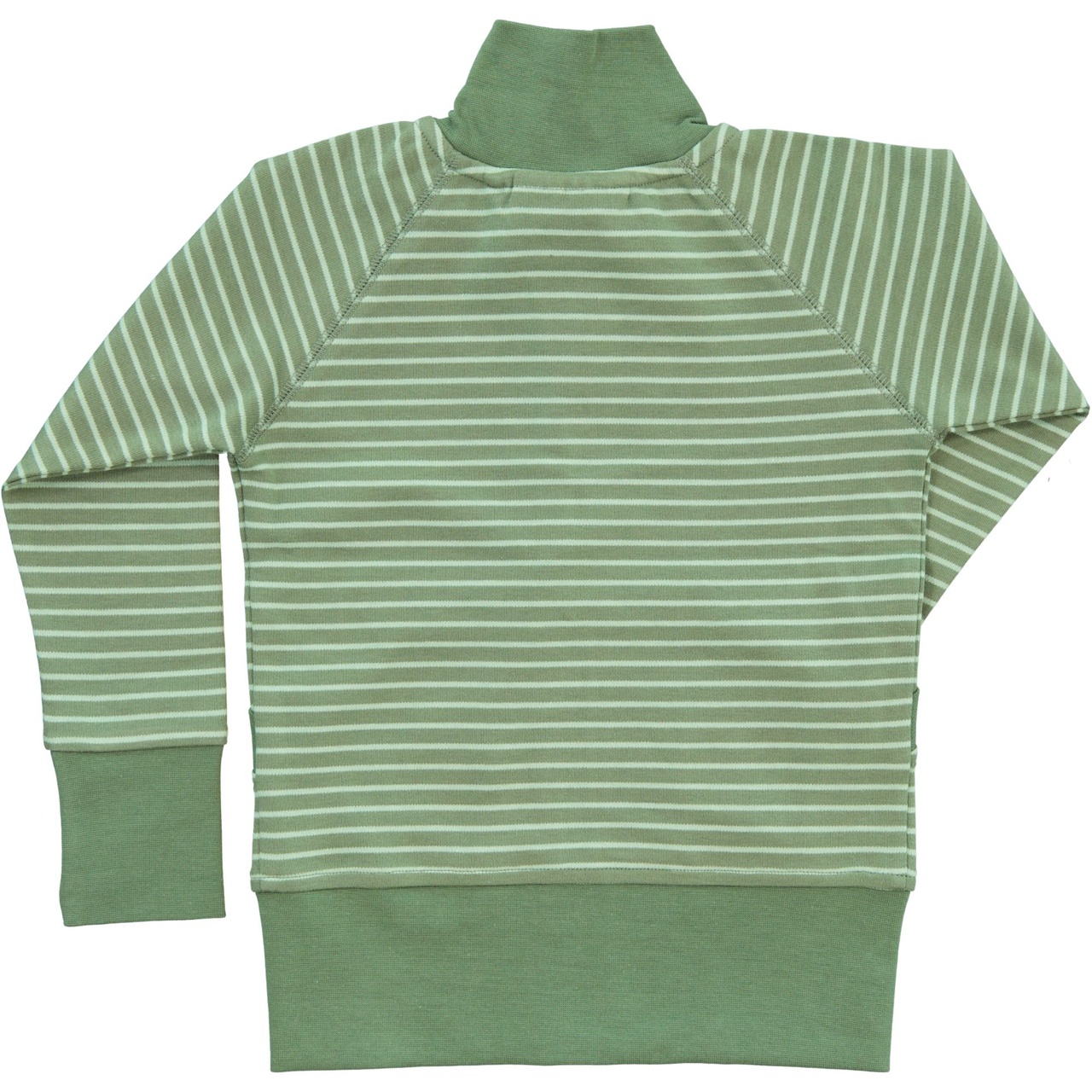 Zip sweater Mossgr/gr str  122/128