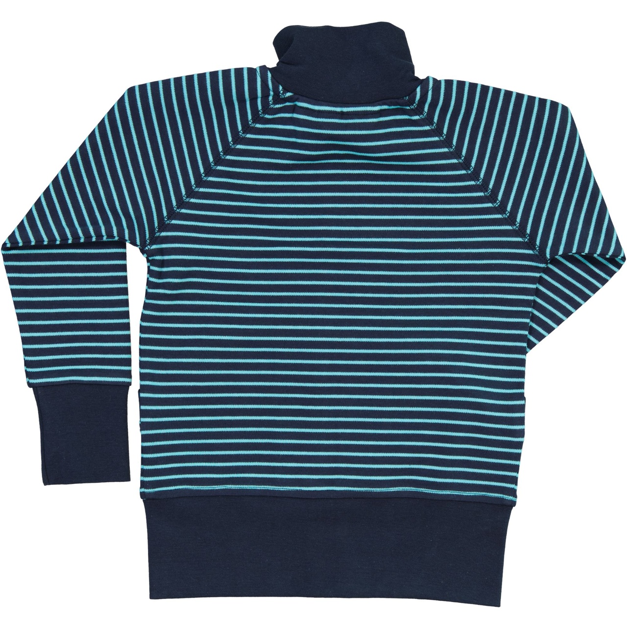 Zip sweater Navy/turq str 110/116