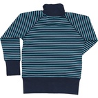 Zip sweater Navy/turq str 110/116