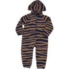 Fleeceoverall Blau/Braun 62/68