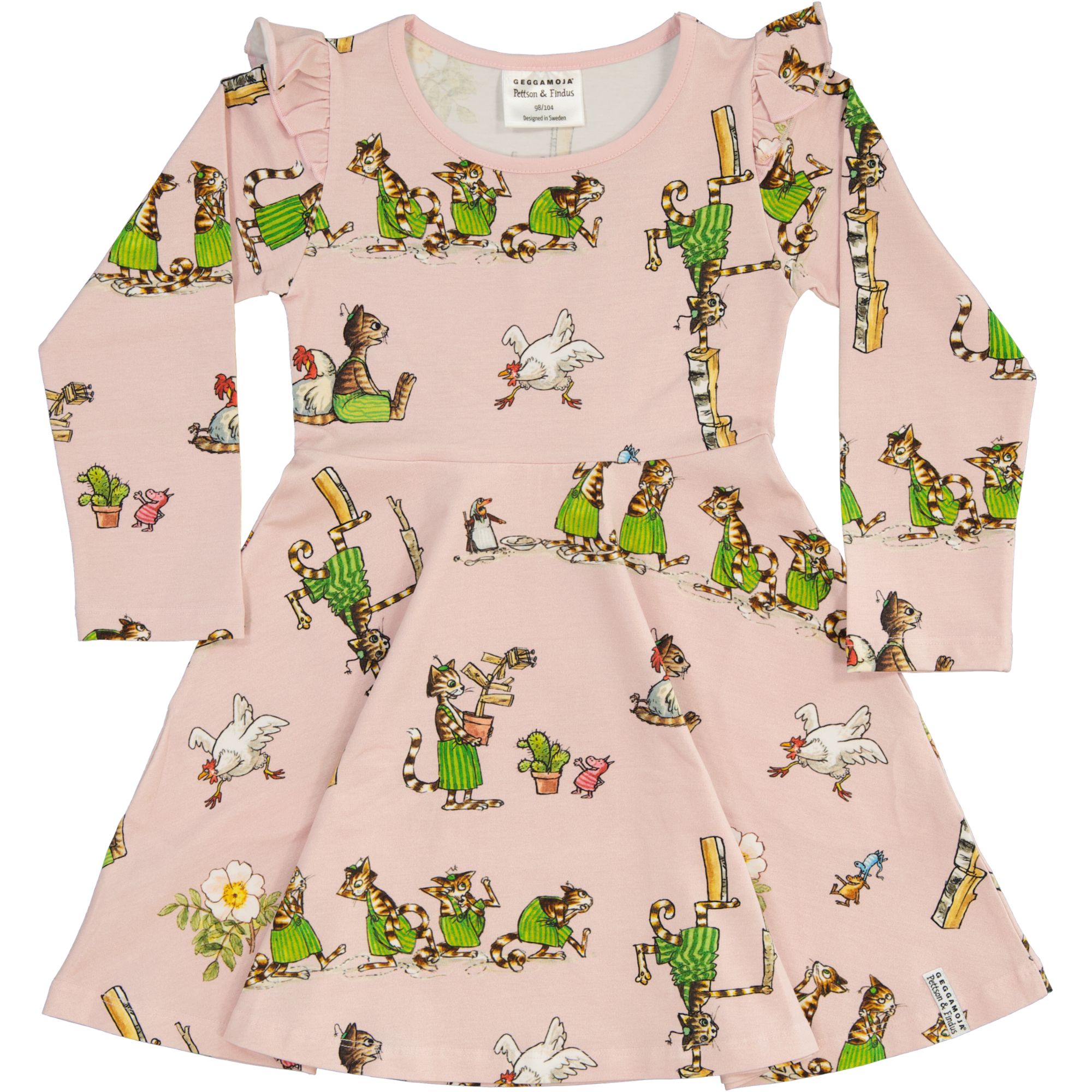 Pettson and Findus Flared dress Dust pink