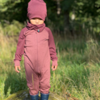 Unterwäsche Overall Merinowolle Rot