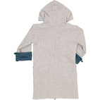 Kids Bathrobe Greymel/navy str